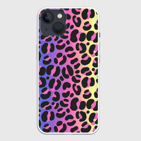Чехол для iPhone 13 с принтом Neon Leopard Pattern ,  |  | africa | afrika | gradient | summer | tropical | африка | африканский узор | градиент | леопард | леопардовый узор | лето | неон | неоновое свечение | паттерт | пятна | разные цвета | саванна | тропики | тропический узор