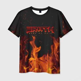 Мужская футболка 3D с принтом WRATH: Aeon of Ruin FIRE , 100% полиэфир | прямой крой, круглый вырез горловины, длина до линии бедер | 90 е | aeon of ruin | quake | tegunvteg | wrath | wrath: aeon of ruin | игра | компьютерная игра | монстры | огонь | пламя | ретро | реьро шутер | шутер