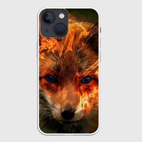 Чехол для iPhone 13 mini с принтом Огненная лиса ,  |  | fox | foxy | животное | звери | лиса | лисенок | лисичка | милая | рыжая | фокс