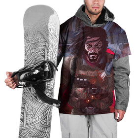 Накидка на куртку 3D с принтом Berserker , 100% полиэстер |  | Тематика изображения на принте: berserker | арт | графика | киану ривз | комикс