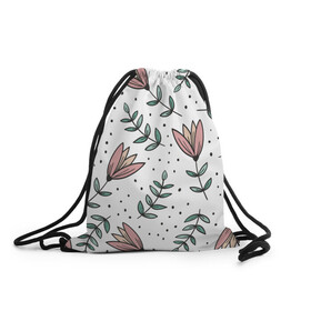 Рюкзак-мешок 3D с принтом Весенние цветы , 100% полиэстер | плотность ткани — 200 г/м2, размер — 35 х 45 см; лямки — толстые шнурки, застежка на шнуровке, без карманов и подкладки | cute | spring | весеннее | весна | нежность | цветы