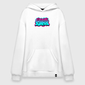 Худи SuperOversize хлопок с принтом FRIDAY NIGHT FUNKIN NEON LOGO , 70% хлопок, 30% полиэстер, мягкий начес внутри | карман-кенгуру, эластичная резинка на манжетах и по нижней кромке, двухслойный капюшон
 | Тематика изображения на принте: dance | friday night funk | friday night funkin | music | the boyfriend | the girlfriend | trash | бойфренд | гёрлфренд | граффити | игры | кликеры | музыка | танцы | треш