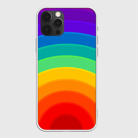 Чехол для iPhone 12 Pro с принтом Круговая радуга , силикон | область печати: задняя сторона чехла, без боковых панелей | круг | круги | полукруг | радость | радуга | разноцветный | цвета