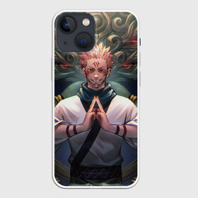 Чехол для iPhone 13 mini с принтом МАГИЧЕСКАЯ БИТВА | SUKUNA ,  |  | anime | japan | japanese | jujutsu | jujutsu kaisen | kaisen | sukuna | tattoo | аниме | двуликий призрак | иероглифы | инумаки | итадори | итадори юдзи | магическая битва | нобара | панда | рёмен | рёмен сукуна | сатору | сукуна