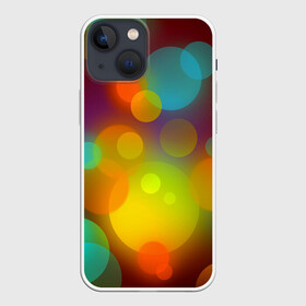 Чехол для iPhone 13 mini с принтом Цветные блики ,  |  | блики | краски | круги | неон | текстура | цвета