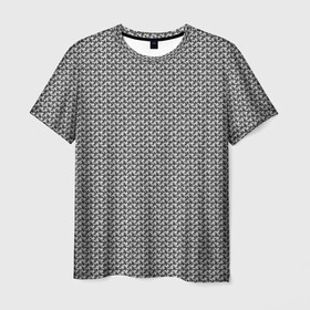 Мужская футболка 3D с принтом Кольчуга , 100% полиэфир | прямой крой, круглый вырез горловины, длина до линии бедер | chainarmor | chainmail | броня | кольчуга | метал