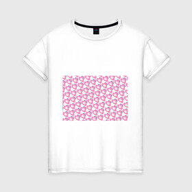 Женская футболка хлопок с принтом Сказочная розовая лягушка , 100% хлопок | прямой крой, круглый вырез горловины, длина до линии бедер, слегка спущенное плечо | единорог | животное | лягушка | персонаж | сказка