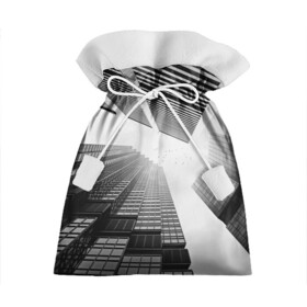 Подарочный 3D мешок с принтом Минимализм , 100% полиэстер | Размер: 29*39 см | Тематика изображения на принте: архитектура | город | здания | минимализм | небо | фото | черно белое