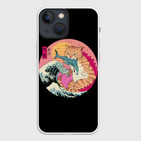 Чехол для iPhone 13 mini с принтом CATZILLA ,  |  | cat | cats | catzilla | godzilla | japan | kaiju | neko | ninja | retro | samurai | shark | wave | yakuza | акула | волна | годзилла | кайдзю | катана | кот | котенок | котзилла | коты | котэ | котята | кошка | неко | ниндзя | ретро | самурай | якудза
