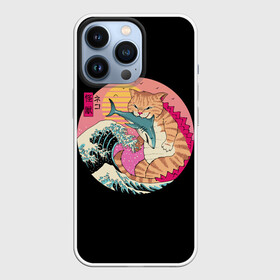 Чехол для iPhone 13 Pro с принтом CATZILLA ,  |  | cat | cats | catzilla | godzilla | japan | kaiju | neko | ninja | retro | samurai | shark | wave | yakuza | акула | волна | годзилла | кайдзю | катана | кот | котенок | котзилла | коты | котэ | котята | кошка | неко | ниндзя | ретро | самурай | якудза