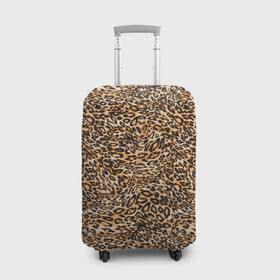 Чехол для чемодана 3D с принтом Leopard , 86% полиэфир, 14% спандекс | двустороннее нанесение принта, прорези для ручек и колес | cheetah | leopard | wool | леопард