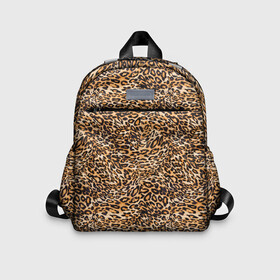 Детский рюкзак 3D с принтом Leopard , 100% полиэстер | лямки с регулируемой длиной, сверху петелька, чтобы рюкзак можно было повесить на вешалку. Основное отделение закрывается на молнию, как и внешний карман. Внутри дополнительный карман. По бокам два дополнительных кармашка | Тематика изображения на принте: cheetah | leopard | wool | леопард