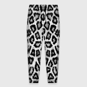Мужские брюки 3D с принтом Snow Leopard , 100% полиэстер | манжеты по низу, эластичный пояс регулируется шнурком, по бокам два кармана без застежек, внутренняя часть кармана из мелкой сетки | Тематика изображения на принте: cheetah | leopard | wool | леопард