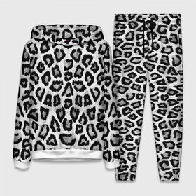 Женский костюм 3D (с толстовкой) с принтом Snow Leopard ,  |  | cheetah | leopard | wool | леопард