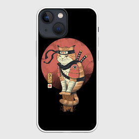 Чехол для iPhone 13 mini с принтом Кот Ниндзя ,  |  | cat | cats | japan | ninja | samurai | yakuza | катана | кот | котенок | коты | котэ | котята | кошка | ниндзя | самурай | якудза | япония