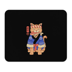 Коврик для мышки прямоугольный с принтом Суши Мастер , натуральный каучук | размер 230 х 185 мм; запечатка лицевой стороны | Тематика изображения на принте: cat | cats | japan | master | ninja | samurai | sushi | yakuza | катана | кот | котенок | коты | котэ | котята | кошка | мастер | ниндзя | самурай | суши | якудза | япония