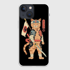 Чехол для iPhone 13 mini с принтом Shogun Cat ,  |  | cat | cats | japan | ninja | samurai | shogun | yakuza | катана | кот | котенок | коты | котэ | котята | кошка | ниндзя | самурай | сёгун | якудза | япония