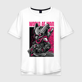 Мужская футболка хлопок Oversize с принтом War , 100% хлопок | свободный крой, круглый ворот, “спинка” длиннее передней части | steampunk | арт | графика | обои | плакат | постер | стимпанк