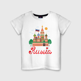 Детская футболка хлопок с принтом Патриот России , 100% хлопок | круглый вырез горловины, полуприлегающий силуэт, длина до линии бедер | люблю свою родину | патриот | патриотизм | преданный отчизне | родина | россия | я люблю россию