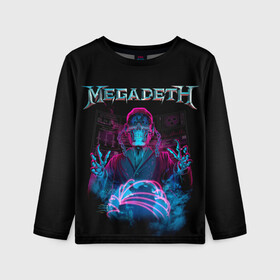 Детский лонгслив 3D с принтом MEGADETH , 100% полиэстер | длинные рукава, круглый вырез горловины, полуприлегающий силуэт
 | grange | hardcore | megadeth | metal | music | punk | rock | trash | usa | мастейн | мегадес | метал | музыка | панк | рок | трэш