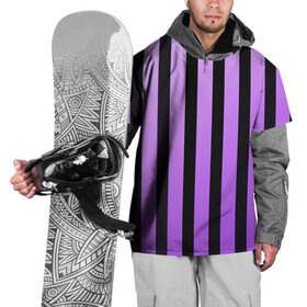 Накидка на куртку 3D с принтом Полосатость , 100% полиэстер |  | Тематика изображения на принте: purple | полосы | футбол | хайп | яркий