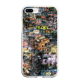 Чехол для iPhone 7Plus/8 Plus матовый с принтом ГОРОДОК , Силикон | Область печати: задняя сторона чехла, без боковых панелей | абстракция | город | молодежное | пестрое | провинция | хайп