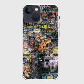 Чехол для iPhone 13 mini с принтом ГОРОДОК ,  |  | абстракция | город | молодежное | пестрое | провинция | хайп