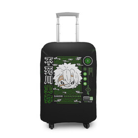 Чехол для чемодана 3D с принтом SANEMI SHINAZUGAWA , 86% полиэфир, 14% спандекс | двустороннее нанесение принта, прорези для ручек и колес | demon slayer | kamado | kimetsu no yaiba | nezuko | tanjiro | аниме | гию томиока | зеницу агацума | иноске хашибира | камадо | клинок | корзинная девочка | манга | музан кибуцуджи | незуко | рассекающий демонов | танджиро