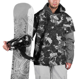 Накидка на куртку 3D с принтом Gray Camouflage , 100% полиэстер |  | Тематика изображения на принте: army | camo | camouflage | military | камуфляж