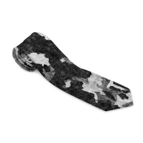 Галстук 3D с принтом Gray Camouflage , 100% полиэстер | Длина 148 см; Плотность 150-180 г/м2 | Тематика изображения на принте: army | camo | camouflage | military | камуфляж