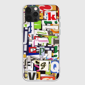 Чехол для iPhone 12 Pro с принтом АЛФАВИТ , силикон | область печати: задняя сторона чехла, без боковых панелей | алфавит | буквы | молодежное | пестрое | хайп