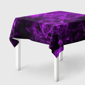 Скатерть 3D с принтом Violet Fire , 100% полиэстер (ткань не мнется и не растягивается) | Размер: 150*150 см | fire | flame | smoke | огонь | пламя
