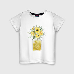 Детская футболка хлопок с принтом ПАРФЮМ ИЗ ЦВЕТОВ , 100% хлопок | круглый вырез горловины, полуприлегающий силуэт, длина до линии бедер | букет | ветви | веточки | духи | запах | лепестки | лепесток | мороженное | парфюм | цветочки | цветочный | цветы