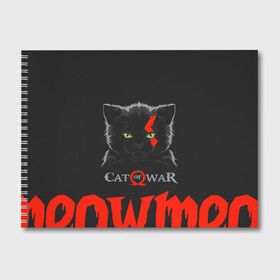 Альбом для рисования с принтом Cat of war , 100% бумага
 | матовая бумага, плотность 200 мг. | cat | gad of war | game | games | god of war | god of wor | атрей | атрэй | бог войны | игра | игры | кот | котёнок | кошки | кратос