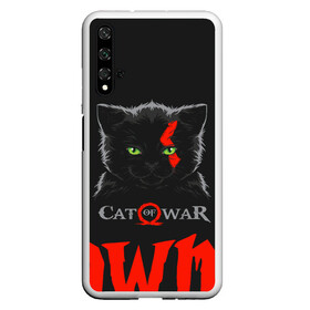 Чехол для Honor 20 с принтом Cat of war , Силикон | Область печати: задняя сторона чехла, без боковых панелей | cat | gad of war | game | games | god of war | god of wor | атрей | атрэй | бог войны | игра | игры | кот | котёнок | кошки | кратос