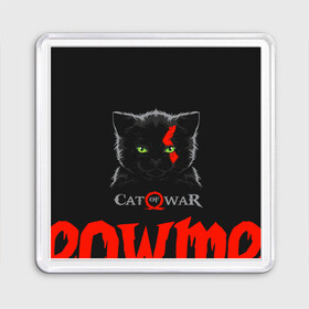 Магнит 55*55 с принтом Cat of war , Пластик | Размер: 65*65 мм; Размер печати: 55*55 мм | cat | gad of war | game | games | god of war | god of wor | атрей | атрэй | бог войны | игра | игры | кот | котёнок | кошки | кратос