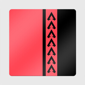 Магнит виниловый Квадрат с принтом Apex Legends , полимерный материал с магнитным слоем | размер 9*9 см, закругленные углы | apex legends | apex legends лого | игра | лого | минимализм