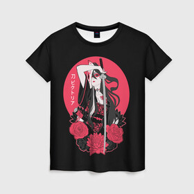 Женская футболка 3D с принтом Девушка С Катаной , 100% полиэфир ( синтетическое хлопкоподобное полотно) | прямой крой, круглый вырез горловины, длина до линии бедер | anime | dead | death | girl | girls | japan | katana | manga | rose | roses | sakura | samurai | sempai | senpai | shinigami | sun | аниме | девушка | закат | катана | манга | роза | розы | сакура | самураи | синигами | солнце | цветы | япония