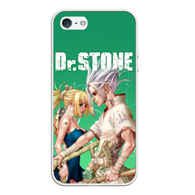 Чехол для iPhone 5/5S матовый с принтом Dr Stone , Силикон | Область печати: задняя сторона чехла, без боковых панелей | dr. stone | kohaku | senku | taiju | доктор стоун | исигами сэнку | кохаку | сэнку | тайдзю | цукаса