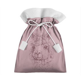 Подарочный 3D мешок с принтом No drama llama , 100% полиэстер | Размер: 29*39 см | Тематика изображения на принте: llama | альпака | животные | лама