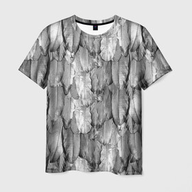 Мужская футболка 3D с принтом White Raven , 100% полиэфир | прямой крой, круглый вырез горловины, длина до линии бедер | plumage | raven | ворон | оперение | перья