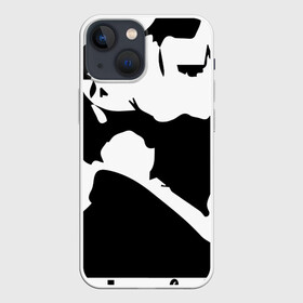 Чехол для iPhone 13 mini с принтом Острые козырьки ,  |  | peaky blinders | актер | надпись | сериал | томас шелби | чб