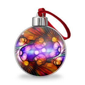 Ёлочный шар с принтом Яркое преображение , Пластик | Диаметр: 77 мм | блики | преображение | свет | текстуры | узоры | цвета