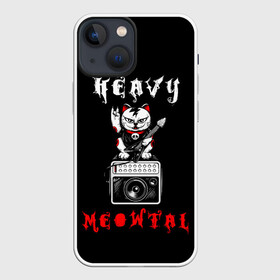 Чехол для iPhone 13 mini с принтом КОТ ХЕВИ МЕТАЛ ,  |  | heavy metal | meowtal | rock | rock never die | rock never dies | кот | котик | кошак | кошка | металл | не умирает | рок | рок никогда не умрет | роцк | хеви метал | хэви метал