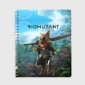 Тетрадь с принтом Biomutant Биомутант , 100% бумага | 48 листов, плотность листов — 60 г/м2, плотность картонной обложки — 250 г/м2. Листы скреплены сбоку удобной пружинной спиралью. Уголки страниц и обложки скругленные. Цвет линий — светло-серый
 | Тематика изображения на принте: action | animals | biomutant | gamer | nextgen | pc | player | playstation | ps 5 | rpg | steam | sword | top | valve | video games | weapon | xbox | биомутант | валв | видео игры | животные | игрок | иксбокс | меч | некстген | оружие | пк | плей