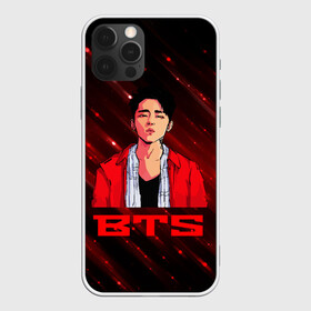 Чехол для iPhone 12 Pro с принтом BTS Red and black , силикон | область печати: задняя сторона чехла, без боковых панелей | Тематика изображения на принте: bts | k pop | kpop | rm | аниме | бтс | ви | джей хоуп | джонгук | кпоп | сюга | чимин | чин | япония