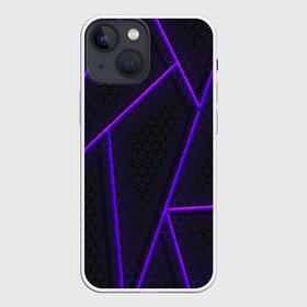 Чехол для iPhone 13 mini с принтом СОТЫ НЕОНОВЫЕ   ГЕОМЕТРИЯ ,  |  | tegunvteg | броня | геометрия | неон | полосы | ромбы | соты | стальная броня | текстура