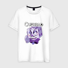 Мужская футболка хлопок с принтом King Cubes Сaphead , 100% хлопок | прямой крой, круглый вырез горловины, длина до линии бедер, слегка спущенное плечо. | caphead | cubes | king | капхед | капхейд | король | кубиков