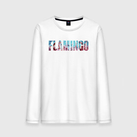 Мужской лонгслив хлопок с принтом FLAMINGO , 100% хлопок |  | Тематика изображения на принте: flamingo | птицы | розовый | фламинго
