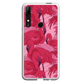 Чехол для Honor P Smart Z с принтом розовые фламинго , Силикон | Область печати: задняя сторона чехла, без боковых панелей | Тематика изображения на принте: flamingo | птицы | розовый | фламинго